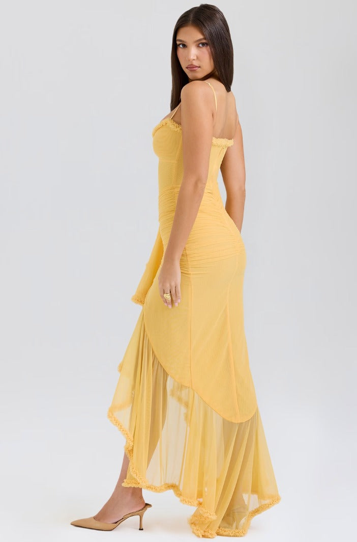 Ruched Bodycon Maxi Dress