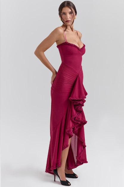 Ruched Bodycon Maxi Dress