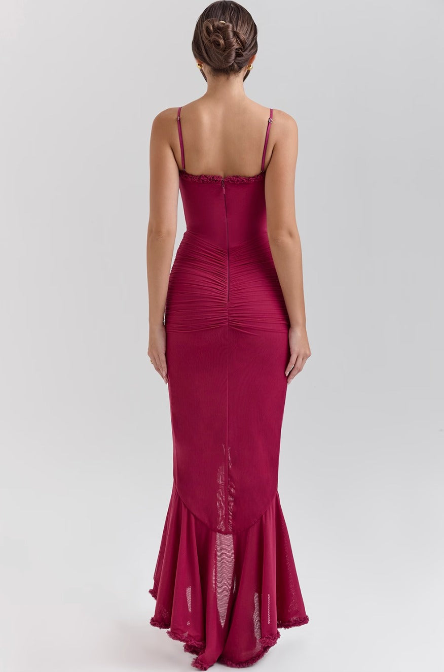 Ruched Bodycon Maxi Dress