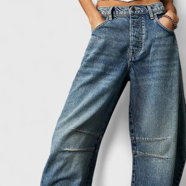 Women's Barrel-Leg Jeans