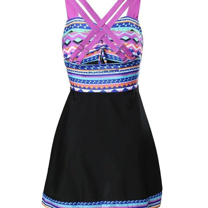 Geometric Print Swimdress