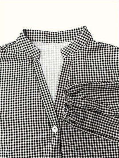 Gingham Tiered Mini Dress