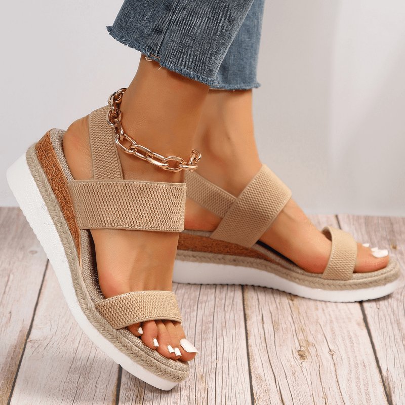 Women's Platform Wedge Sandals - Brown (Almost sold out)