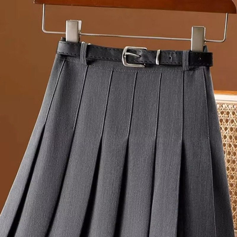 Women's Pleated High-Waisted Midi Skirt
