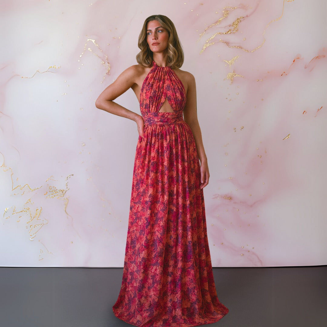 Floral Wedding Guest Maxi Dress
