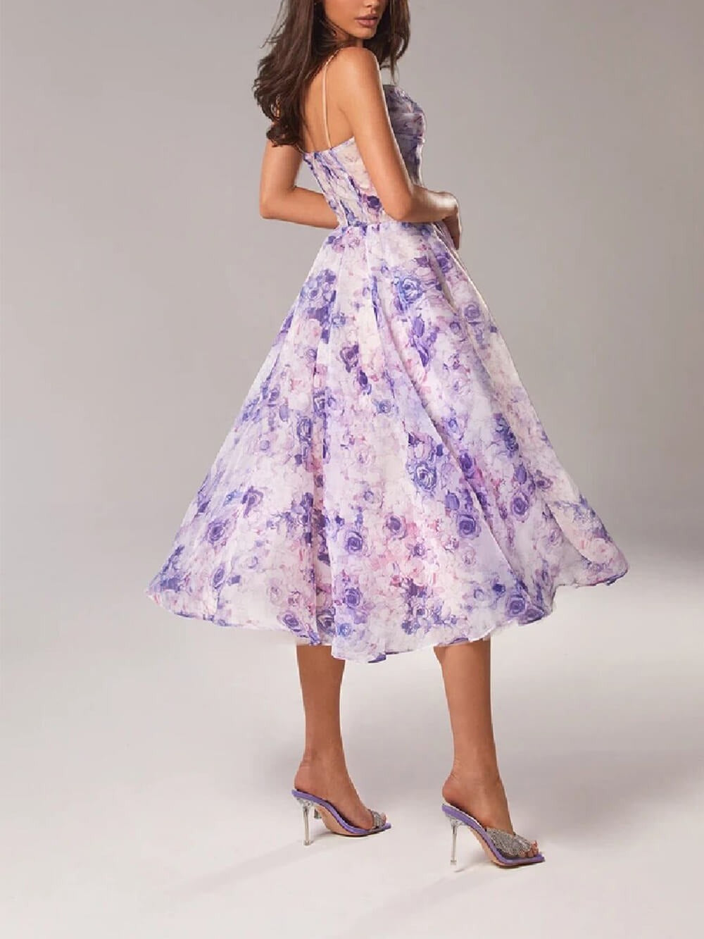 Floral Wedding Guest Midi Dress
