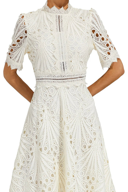 Wedding Guest Lace Midi Dress