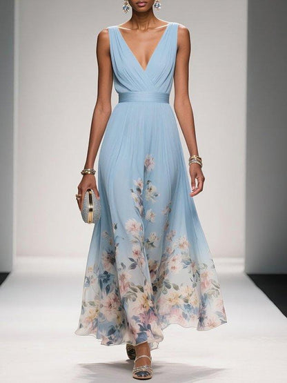 Floral Wedding Guest Maxi Dress