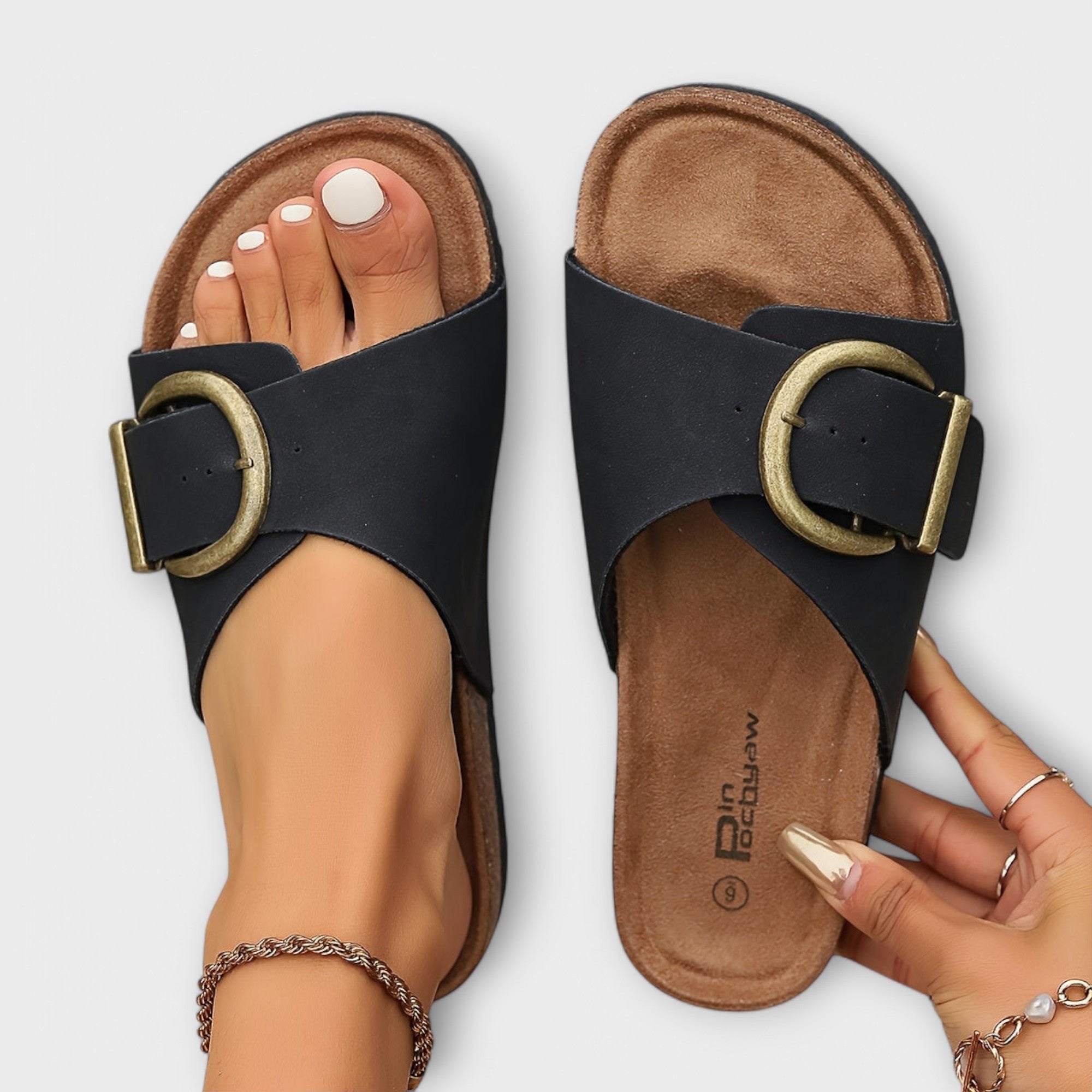 Women's Buckle Slide Sandals