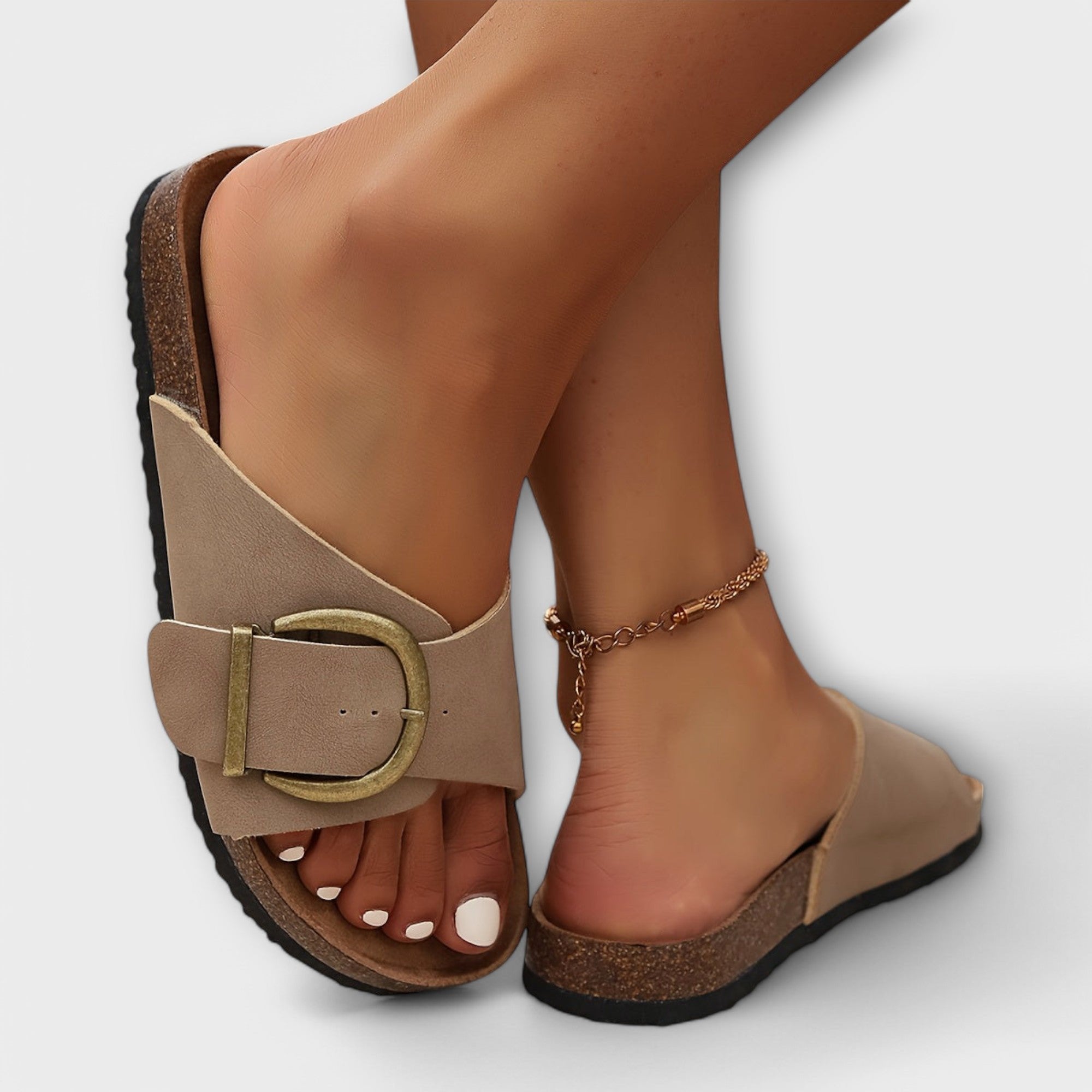 Women's Buckle Slide Sandals