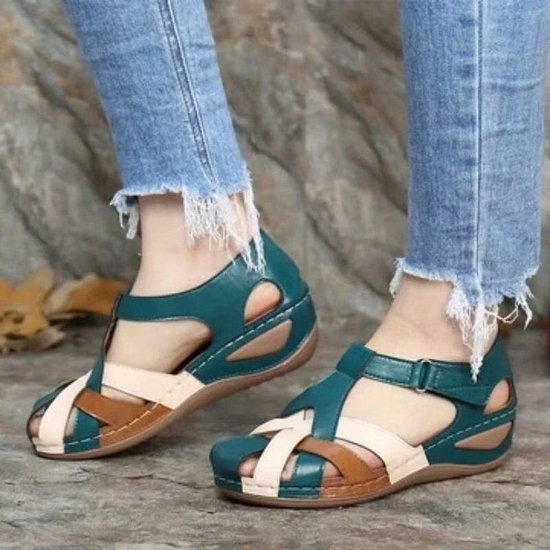 Women's Gladiator Wedge Sandals - Green