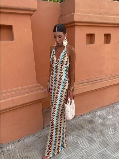 Boho Halter Maxi Dress