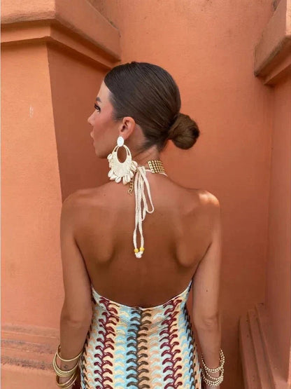 Boho Halter Maxi Dress