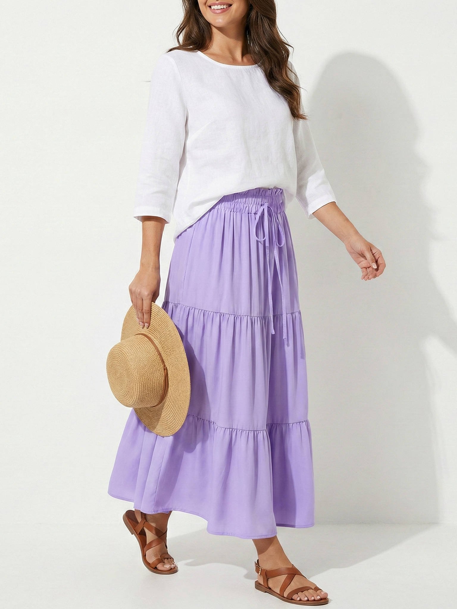 Women's Maxi Skirt - Purple