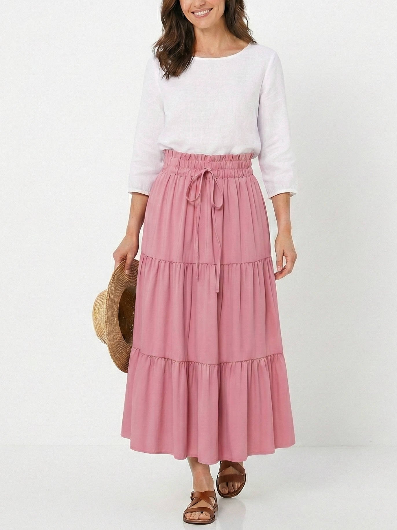 Women's Maxi Skirt - Pink