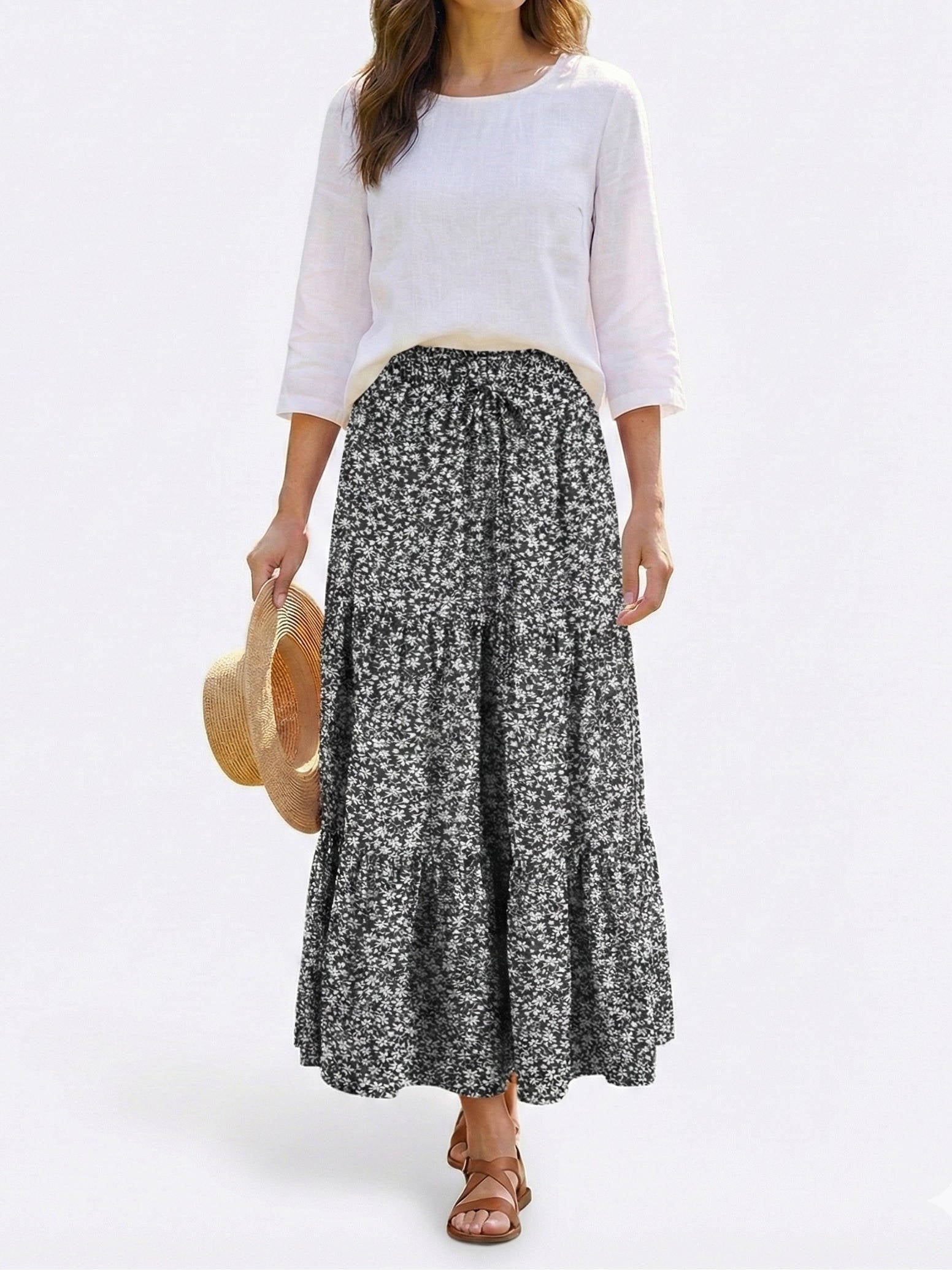 Women's Maxi Skirt - Black-1