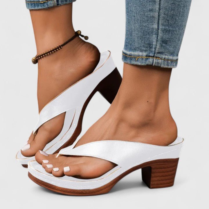 Women's Vacation Platform Wedge Sandals - White