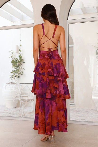 Floral Halter Maxi Dress