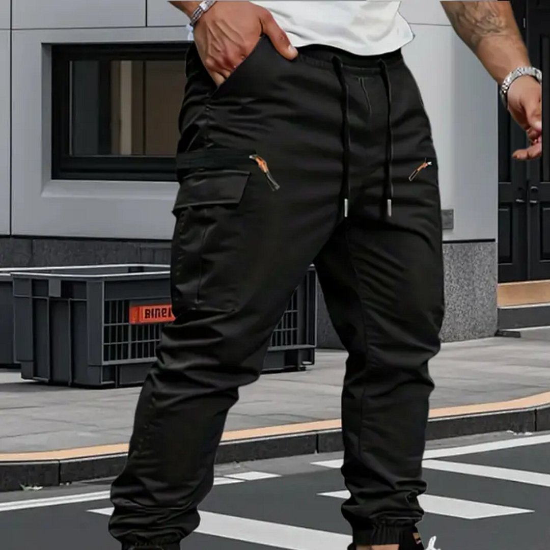 Men's Cargo Jogger Pants - Black