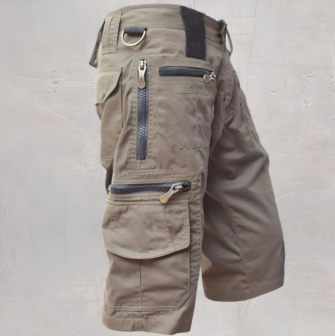Relaxed Fit Cargo Shorts - Khaki