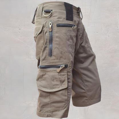 Relaxed Fit Cargo Shorts - Khaki