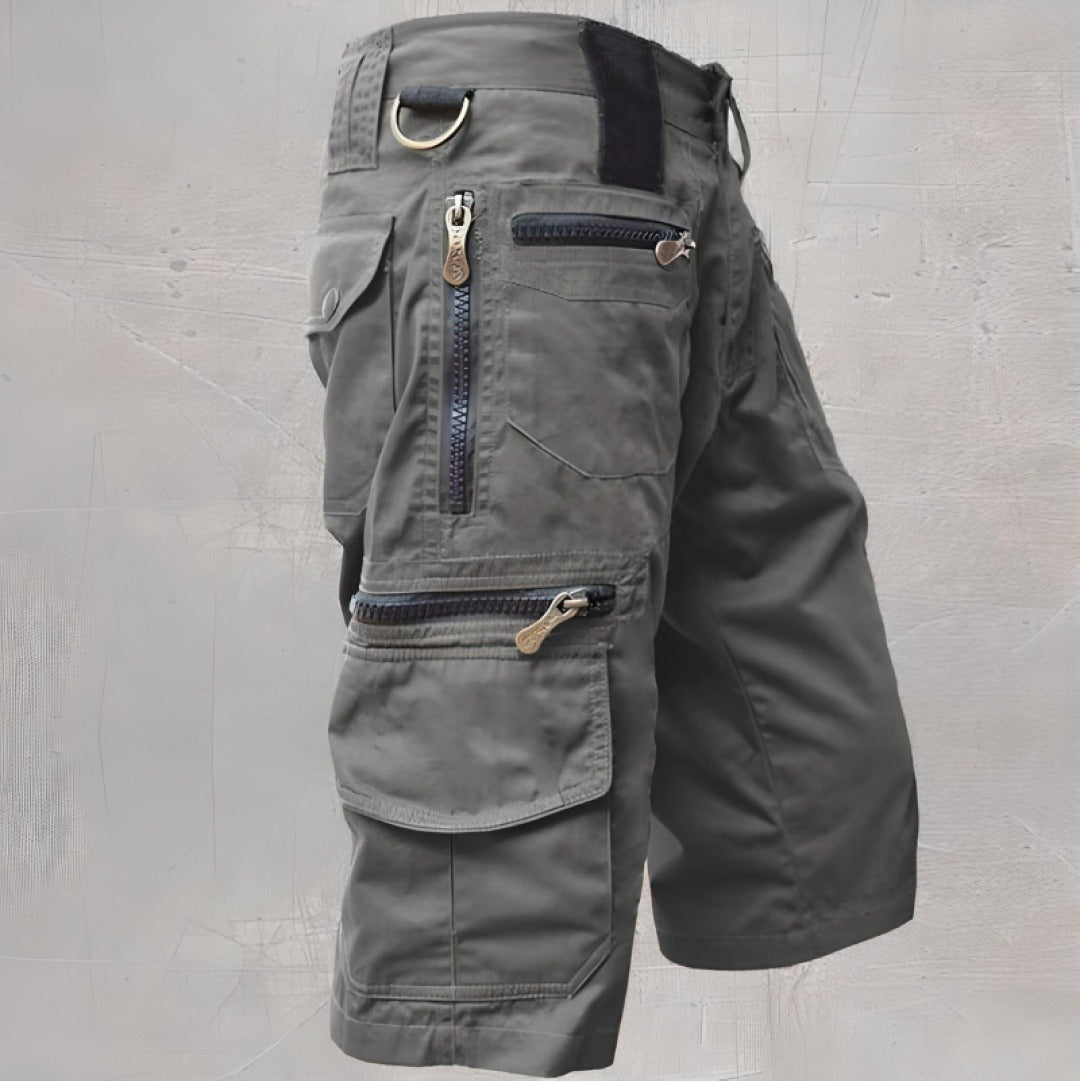 Relaxed Fit Cargo Shorts - Gray