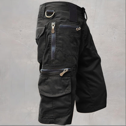 Relaxed Fit Cargo Shorts - Black