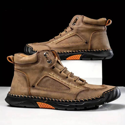 Lace Up Ankle Boots - Camel