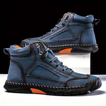 Lace Up Ankle Boots - Blue