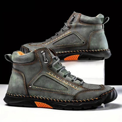 Lace Up Ankle Boots - Green