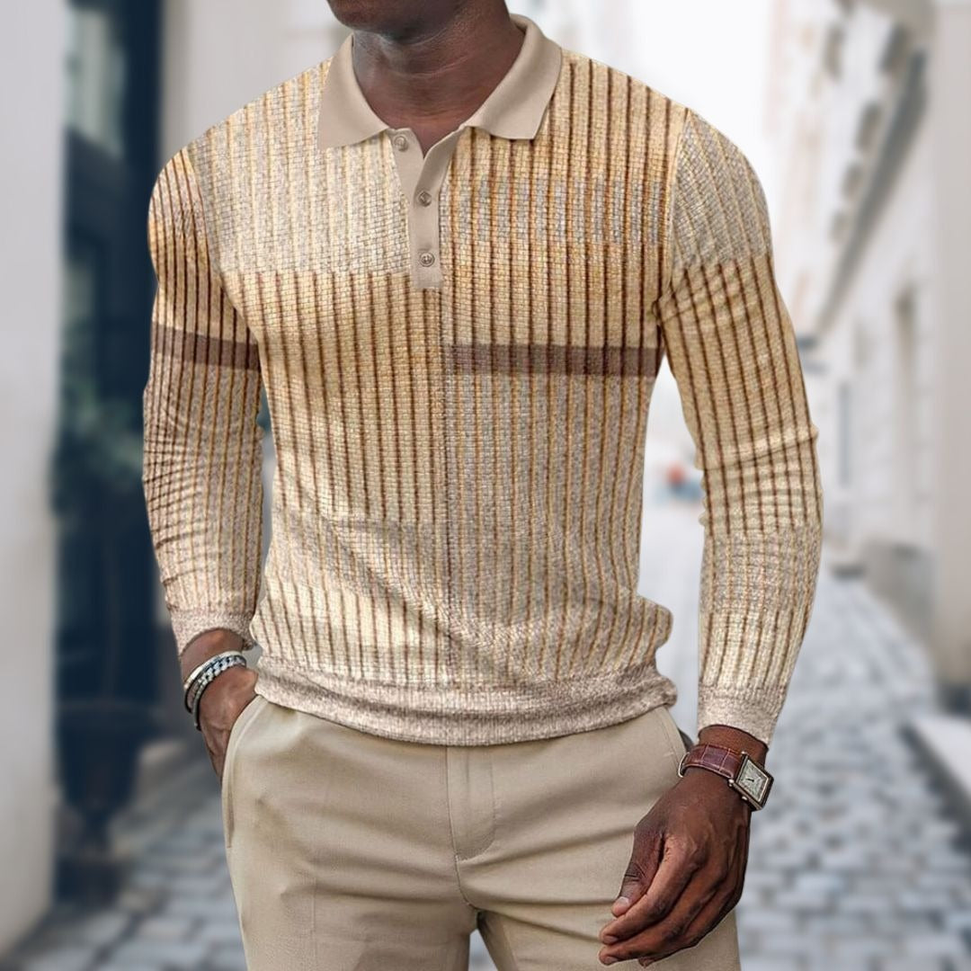 Slim Fit Striped Dress Shirt - Yellow