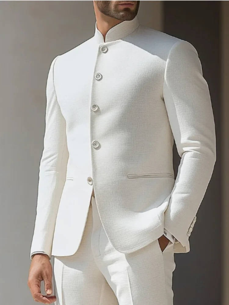 Wedding Suit Two Piece Set - White