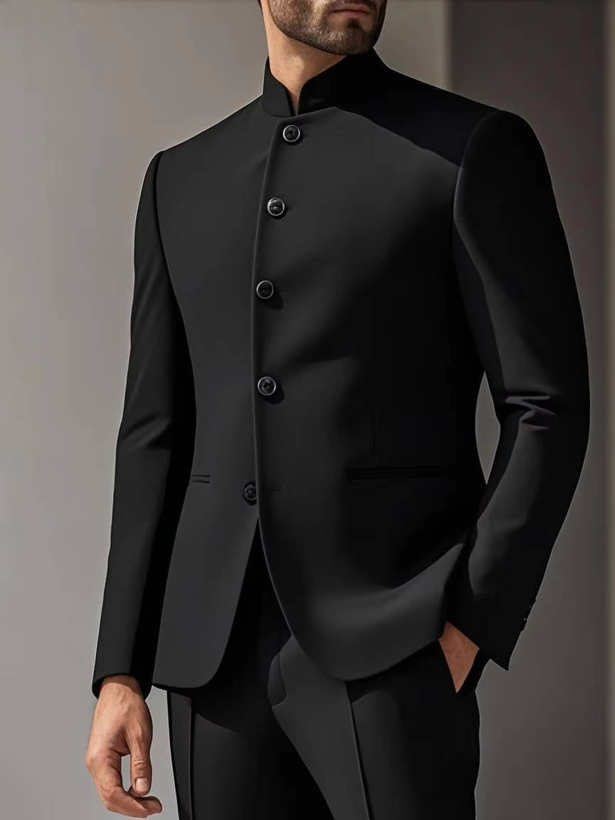 Wedding Suit Two Piece Set - Black