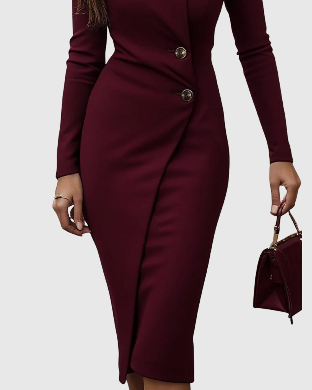 Ruched Bodycon Midi Dress