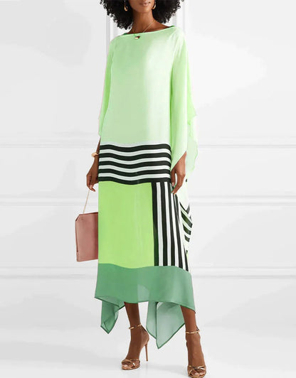 Formal Kaftan Maxi Dress - Green