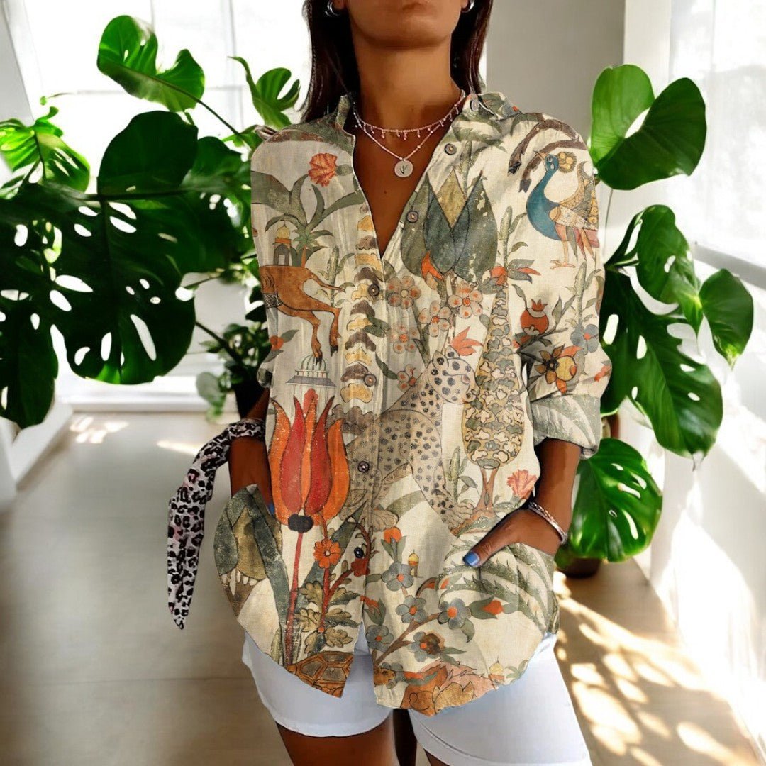 Women's Floral Oversized Blouse - Boheme