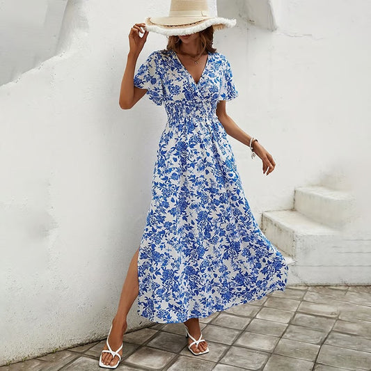 Women's Floral Wrap Maxi Dress