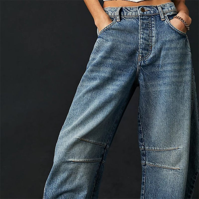 Women's High-Waisted Wide-Leg Jeans
