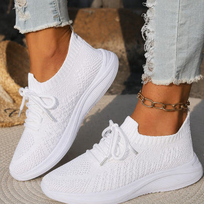 Lightweight Walking Sneakers - White