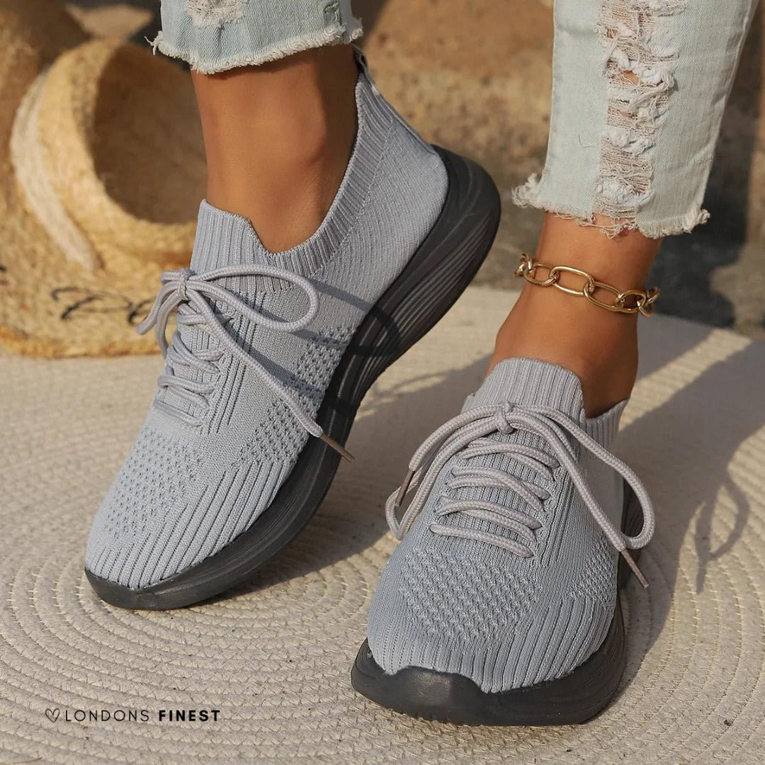 Lightweight Walking Sneakers - Gray
