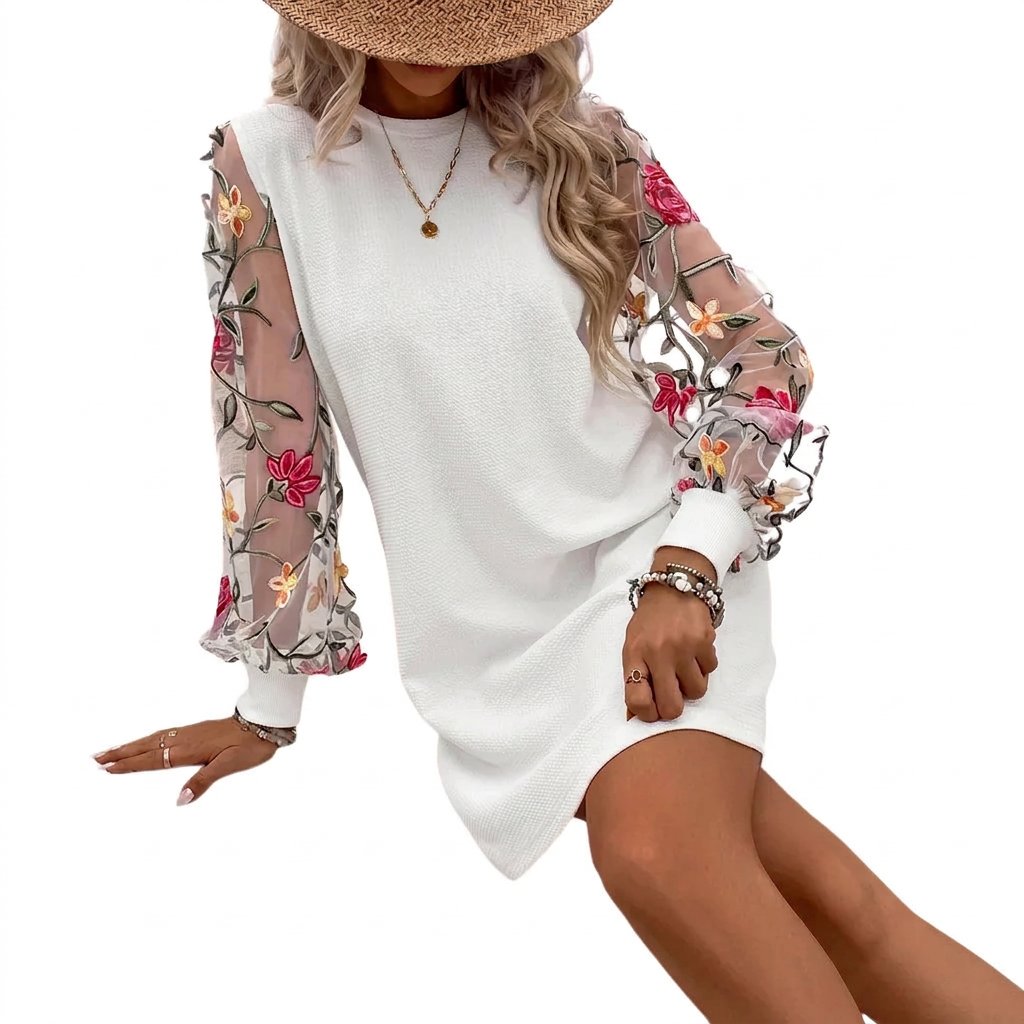 Women's Mini Knit Dress - White