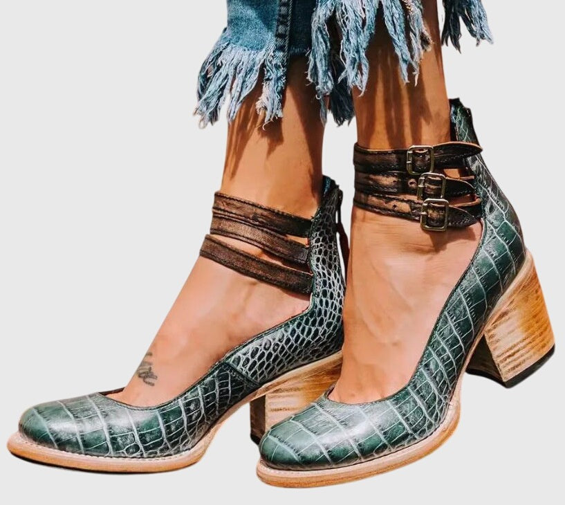 Comfort Sandals - Green snake