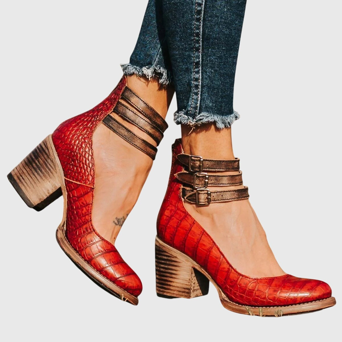 Comfort Sandals - Red snake