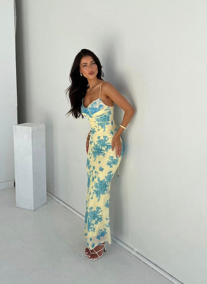 Floral Bodycon Maxi Dress