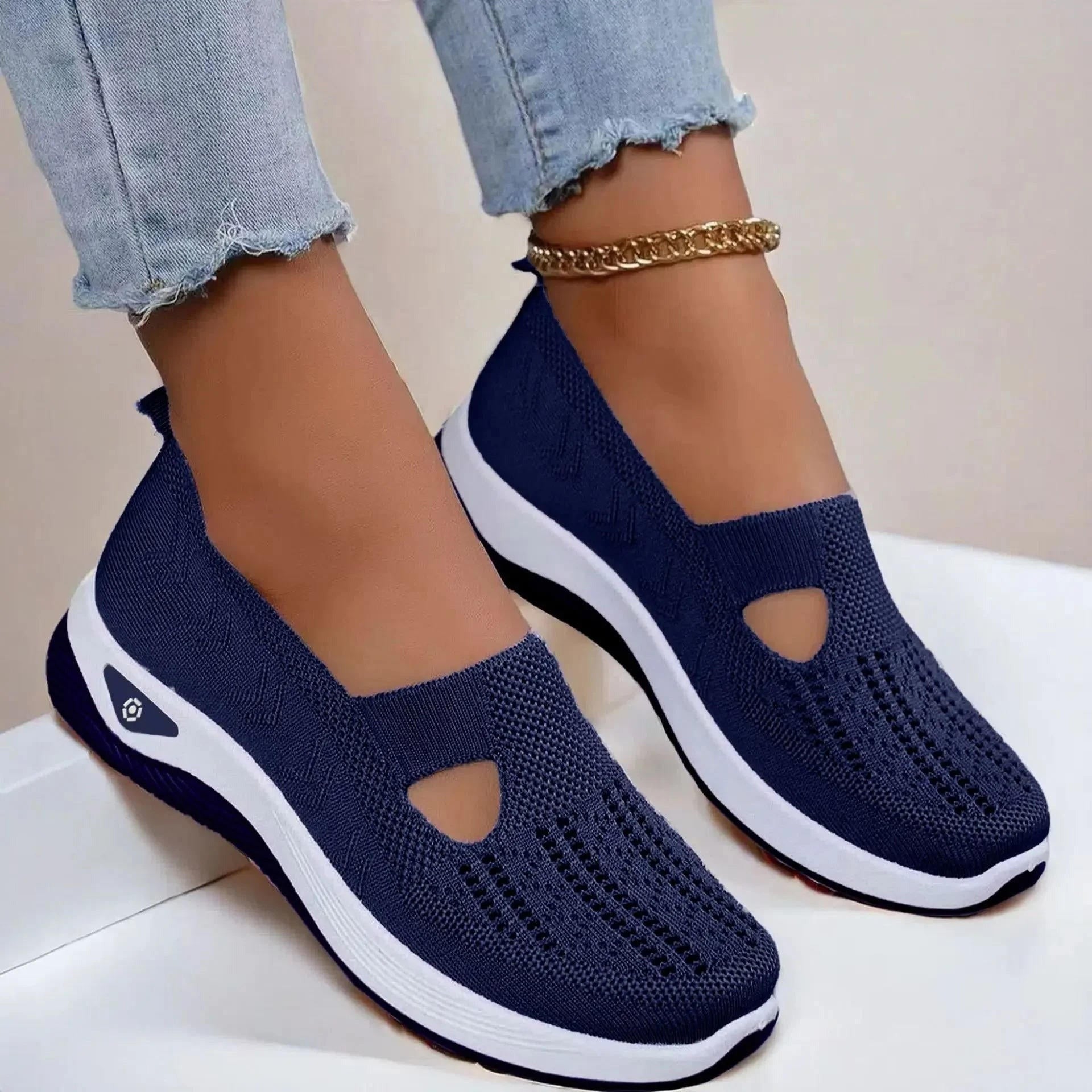 Orthopedic Mesh Walking Sneakers - Blue