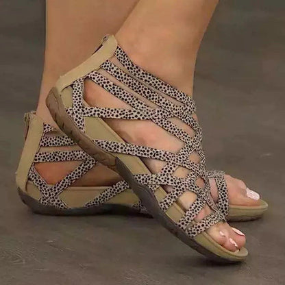 Leopard Print Gladiator Sandals