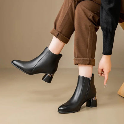 Block Heel Ankle Boots