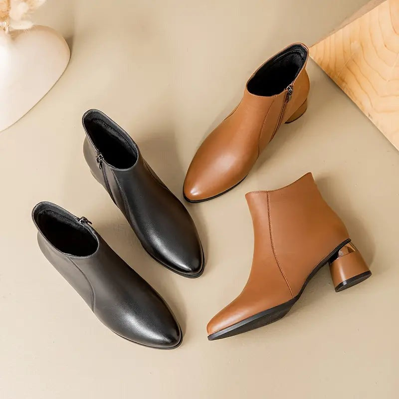 Block Heel Ankle Boots