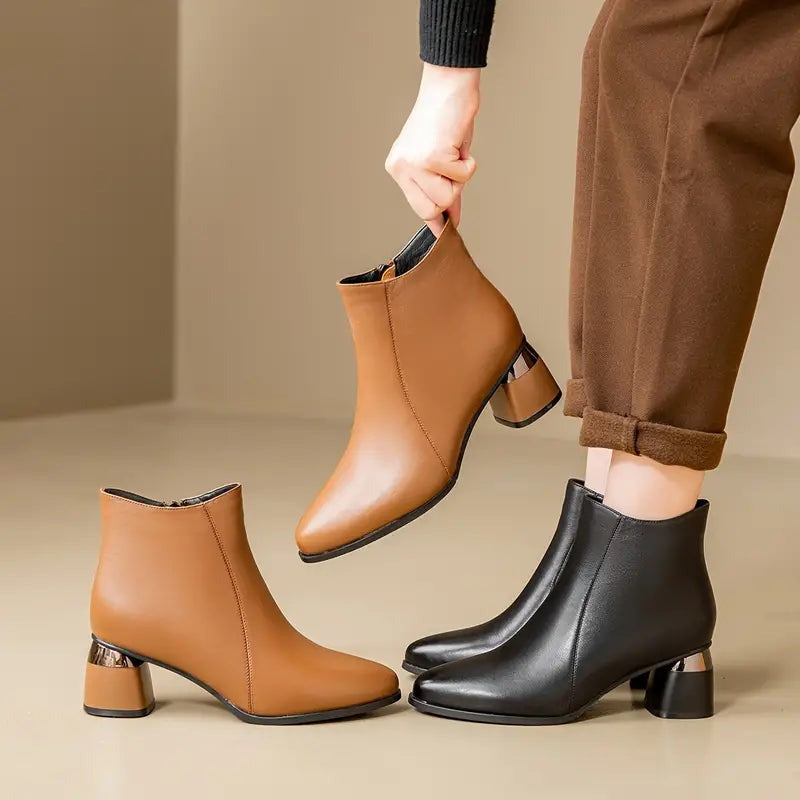 Block Heel Ankle Boots