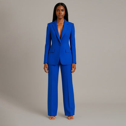 Business Suit Two Piece Set - Blue